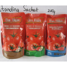 Concentração de pasta de tomate sachê de 200g 28-30% / 22-24% / 18-20%